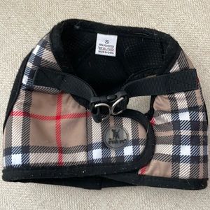 Plaid print dog harness- small